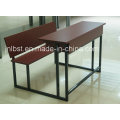 High Quality Double Wooden Desk and Chair Set for Sale